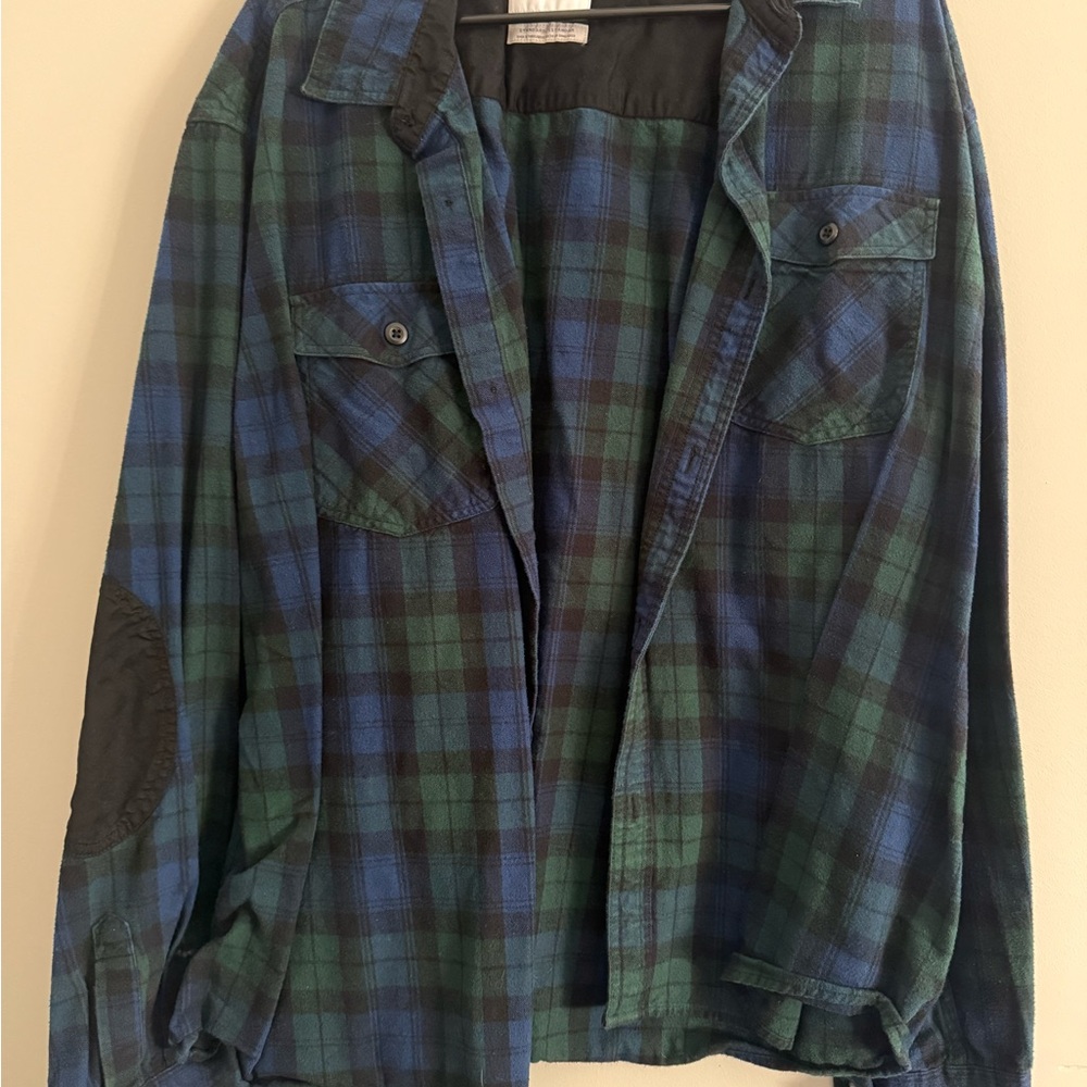 Goodfellow & Co Blue and Green Plaid Shirt Jacket